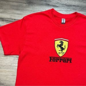 Mens Embroidered Ferrari T-Shirt Large